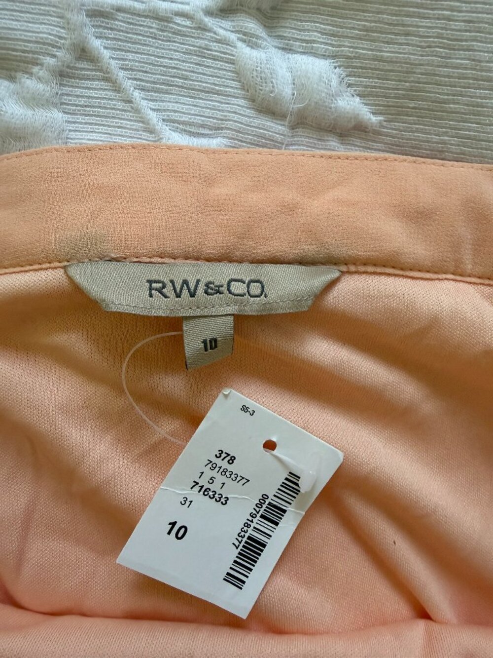 NWT RW&CO Pleated Colourblock Midi Skirt Size 10 - Picture 3 of 4